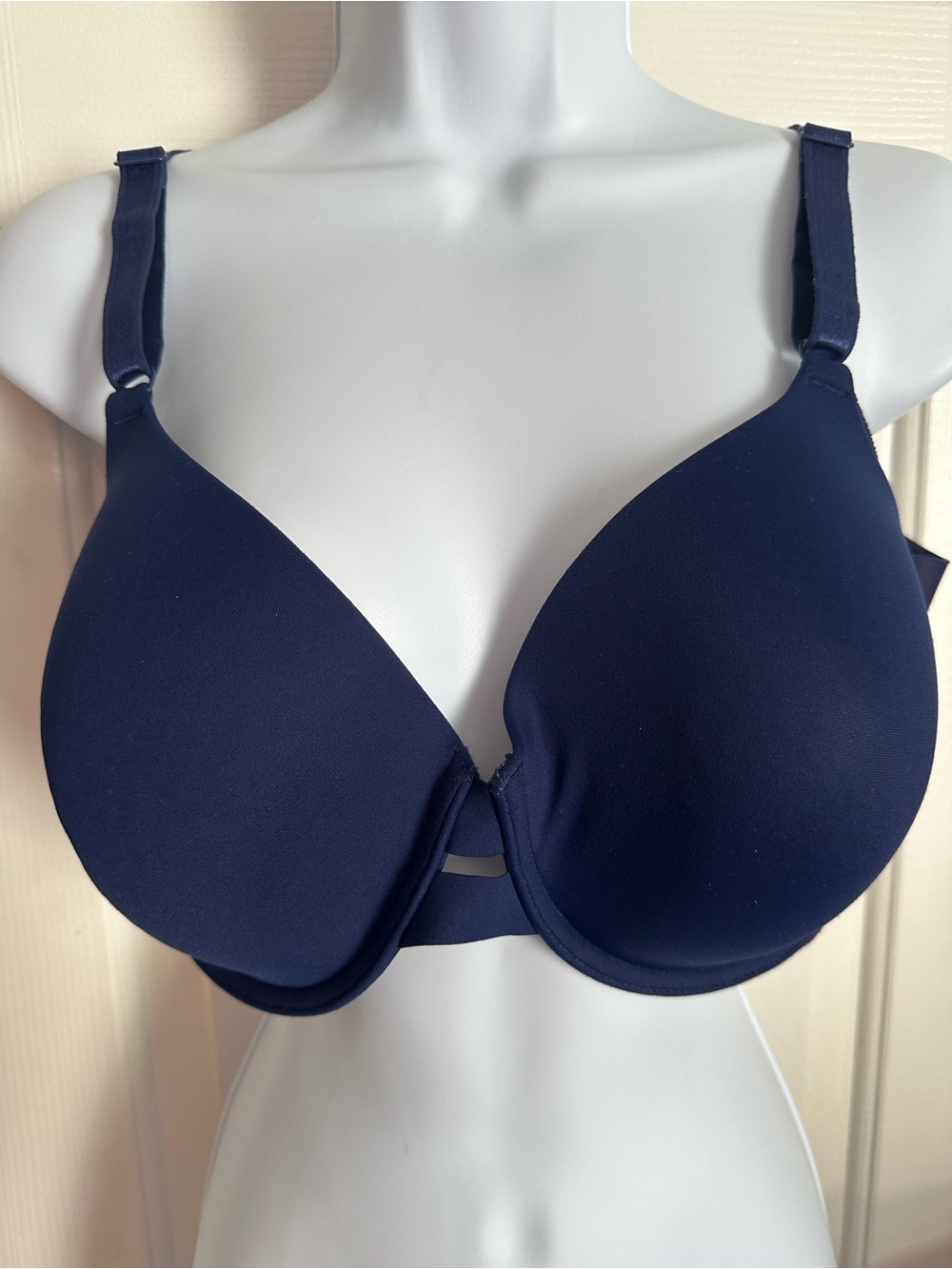 Warner's Navy Seamless T-Shirt Bra Sz 38D BNWT